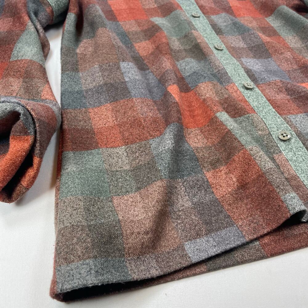 Nardis Vintage Plaid Wool Blend Button Up Shirt Jacket Brown Gray Women’s M - Picture 6 of 7